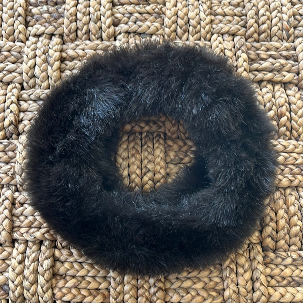 Faux Fur Headband Dark Brown